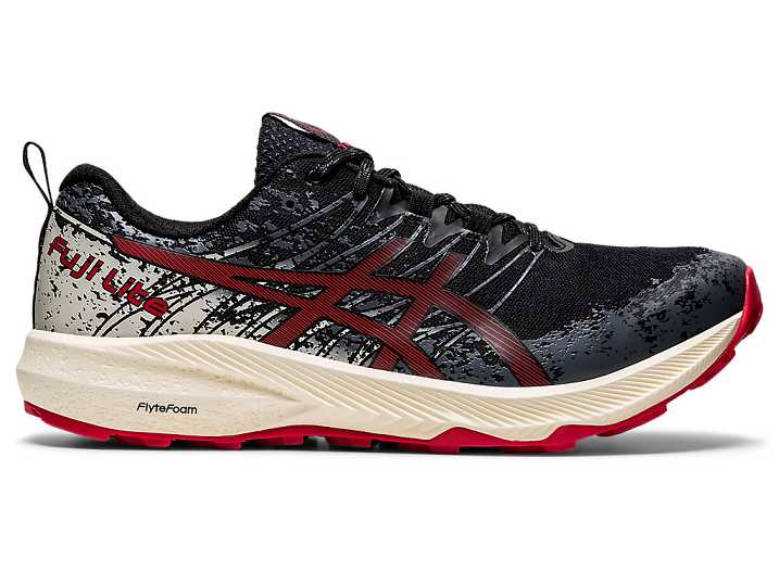 Asics FUJI LITE 2 Moški Tekaški Čevlji Črne Rdeče | Slovenija-7012368