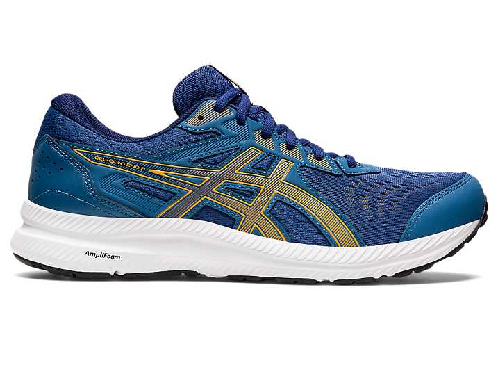 Asics GEL-CONTEND 8 EXTRA WIDE Moški Tekaški Čevlji Azurno Zlate | Slovenija-6210954