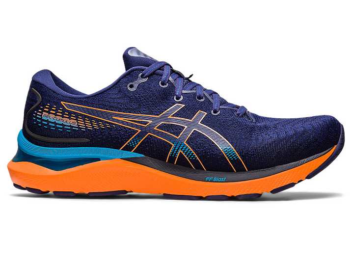 Asics GEL-CUMULUS 24 Moški Tekaški Čevlji Modre Oranžne | Slovenija-3265104