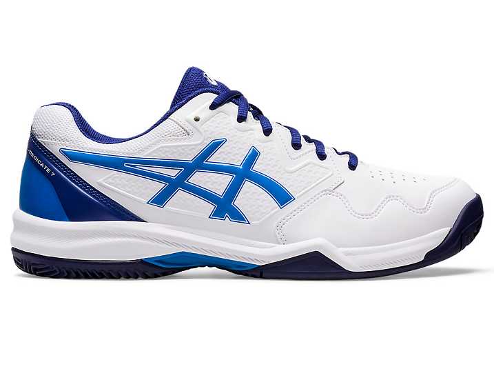 Asics GEL-DEDICATE 7 CLAY Moški Teniški Copati Bele Modre | Slovenija-3269801