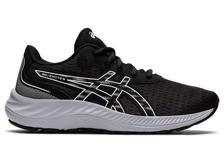 Asics GEL-EXCITE 9 Otroški Tekaški Čevlji Črne Bele | Slovenija-1275630