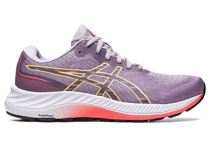 Asics GEL-EXCITE 9 WIDE Ženske Tekaški Čevlji Vijolične Svetlo Oranžne | Slovenija-3786450