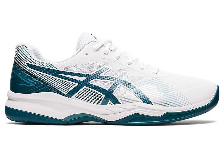 Asics GEL-GAME 8 Moški Teniški Copati Bele Temno Zelene | Slovenija-6879250