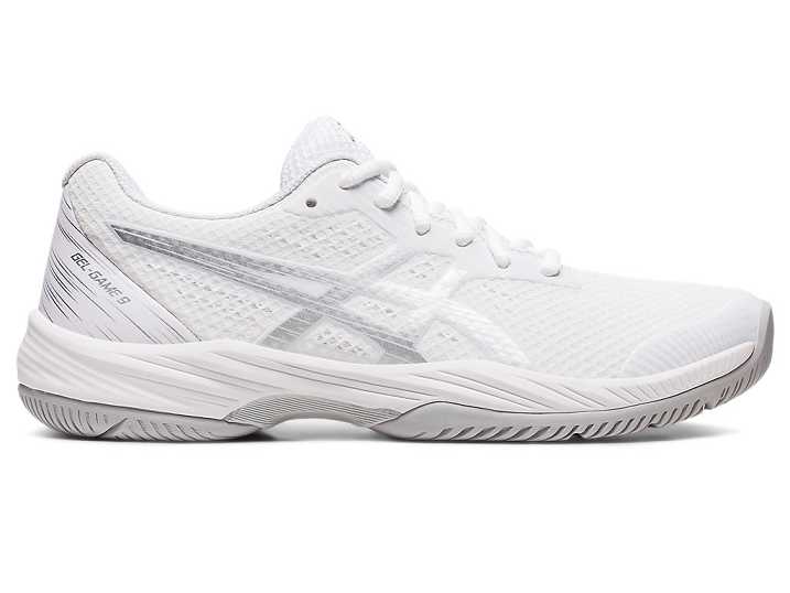 Asics GEL-GAME 9 Ženske Teniški Copati Bele Srebrne | Slovenija-5163047