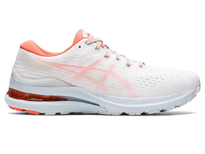 Asics GEL-KAYANO 28 Ženske Tekaški Čevlji Bele Koralne | Slovenija-7632415