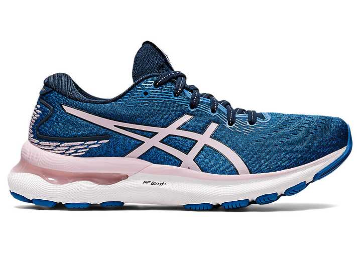 Asics GEL-NIMBUS 24 WIDE Ženske Tekaški Čevlji Modre Roza | Slovenija-2803647