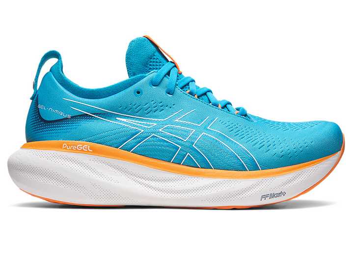 Asics GEL-NIMBUS 25 EXTRA WIDE Moški Tekaški Čevlji Modre Oranžne | Slovenija-2743650