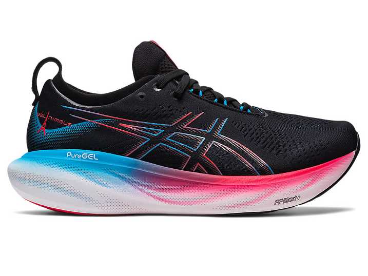 Asics GEL-NIMBUS 25 Moški Tekaški Čevlji Črne Rdeče | Slovenija-6210785