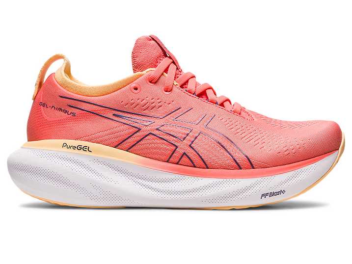 Asics GEL-NIMBUS 25 WIDE Ženske Tekaški Čevlji Oranžne Vijolične | Slovenija-5097431