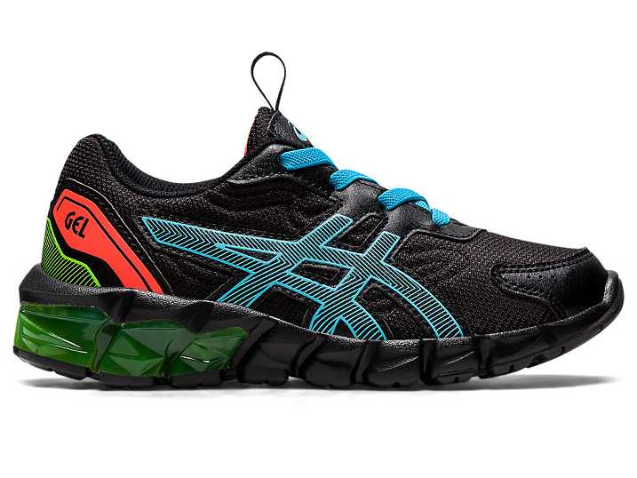 Asics GEL-QUANTUM 90 3 Otroški Superge Črne Svetlo Turkizna | Slovenija-8695174