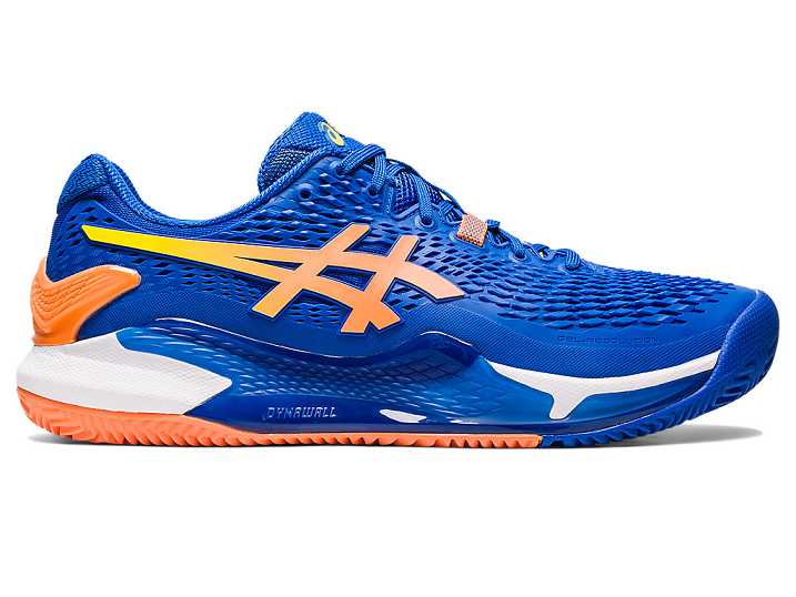 Asics GEL-RESOLUTION 9 CLAY Moški Teniški Copati Modre Oranžne | Slovenija-3240976