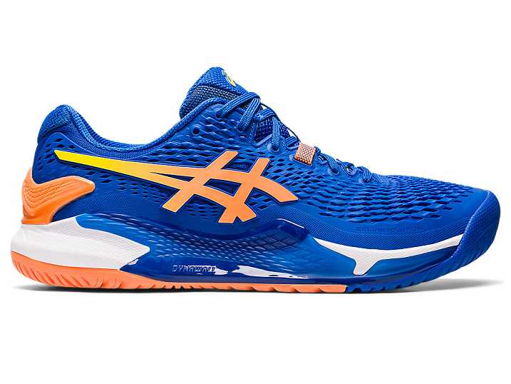 Asics GEL-RESOLUTION 9 Moški Teniški Copati Modre Oranžne | Slovenija-4871365