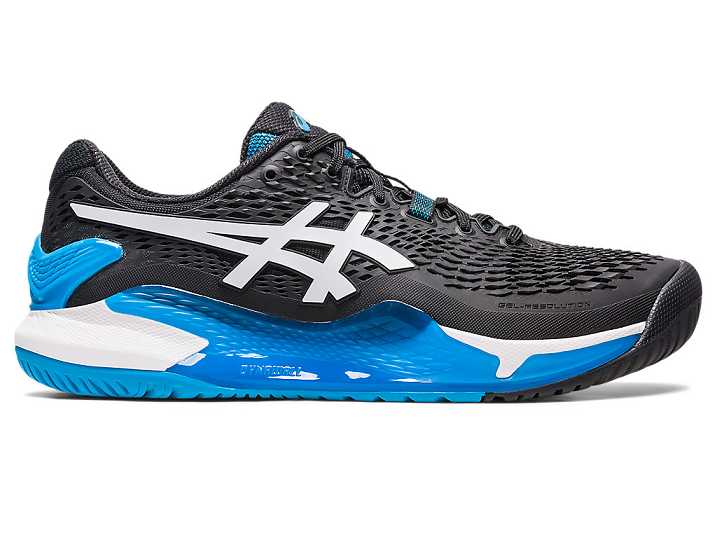 Asics GEL-RESOLUTION 9 Moški Teniški Copati Črne Bele | Slovenija-8396745