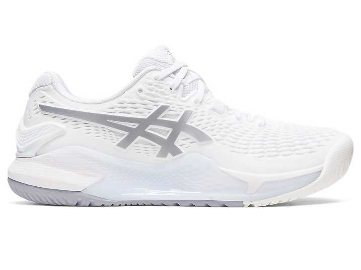 Asics GEL-RESOLUTION 9 Ženske Teniški Copati Bele Srebrne | Slovenija-4368902