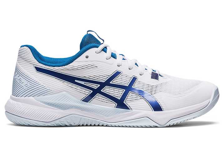 Asics GEL-TACTIC Ženske Odbojkarski Čevlji Bele Indigo Modre | Slovenija-3486705