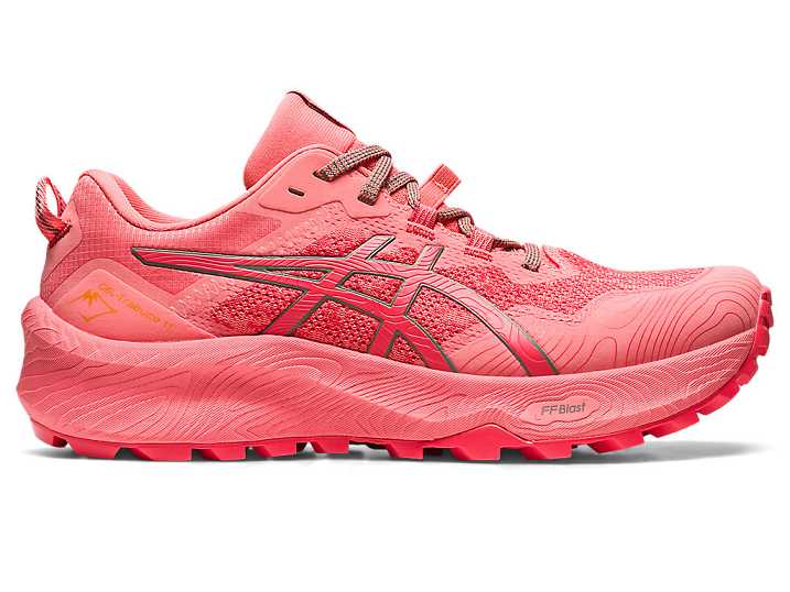 Asics GEL-TRABUCO 11 Ženske Tekaški Čevlji Roza Vijolične Temno Zelene | Slovenija-7049326