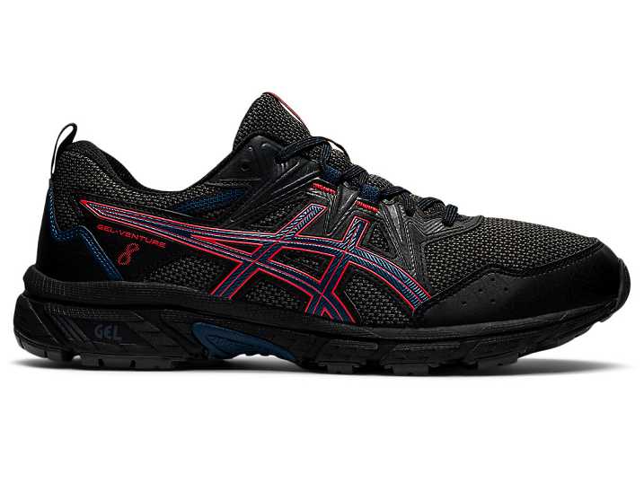 Asics GEL-VENTURE 8 Moški Tekaški Čevlji Črne Rdeče | Slovenija-4298603