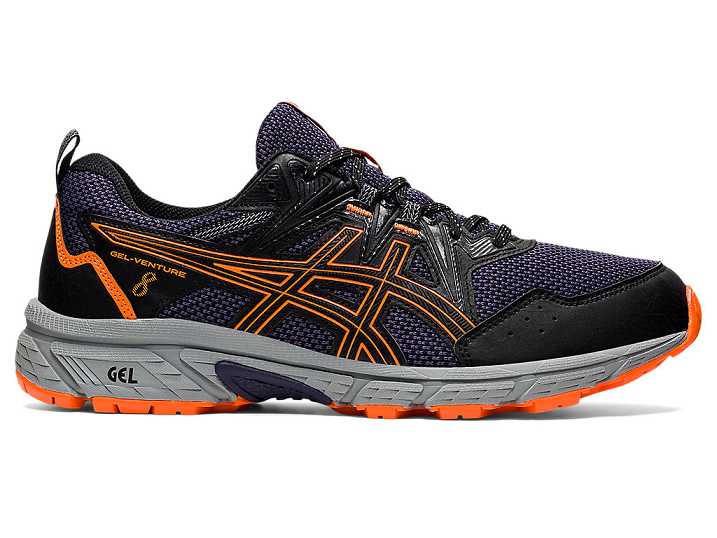 Asics GEL-VENTURE 8 Moški Tekaški Čevlji Črne Oranžne | Slovenija-7638251