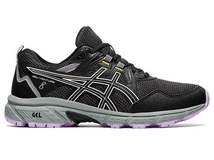 Asics GEL-VENTURE 8 WIDE Ženske Tekaški Čevlji Črne Bele | Slovenija-3249586