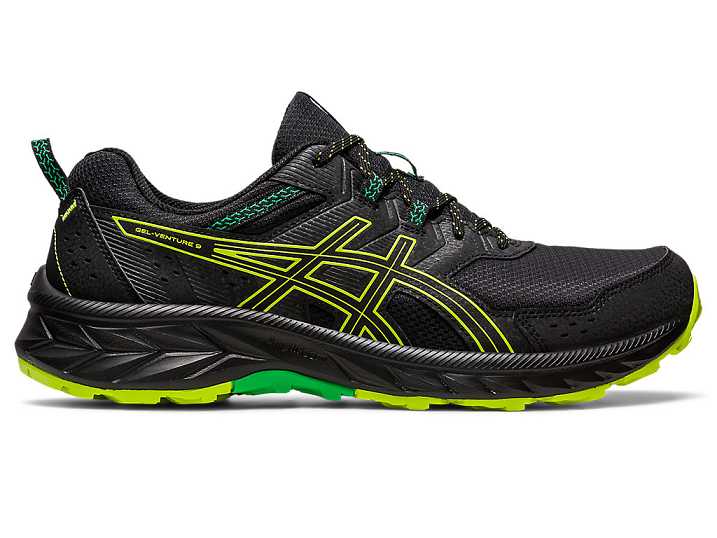 Asics GEL-VENTURE 9 Moški Tekaški Čevlji Črne Svetlo Zelene | Slovenija-6543082