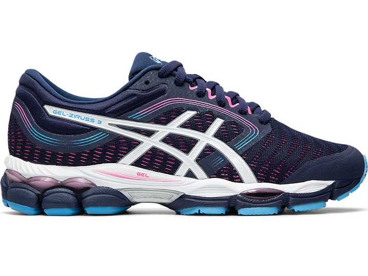 Asics GEL-ZIRUSS 3 Ženske Tekaški Čevlji Temno Modre Bele | Slovenija-8914573