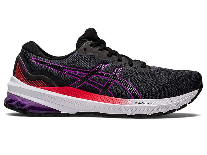 Asics GT-1000 11 WIDE Ženske Tekaški Čevlji Črne Vijolične | Slovenija-3625740