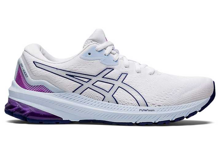 Asics GT-1000 11 WIDE Ženske Tekaški Čevlji Bele Modre | Slovenija-7860945