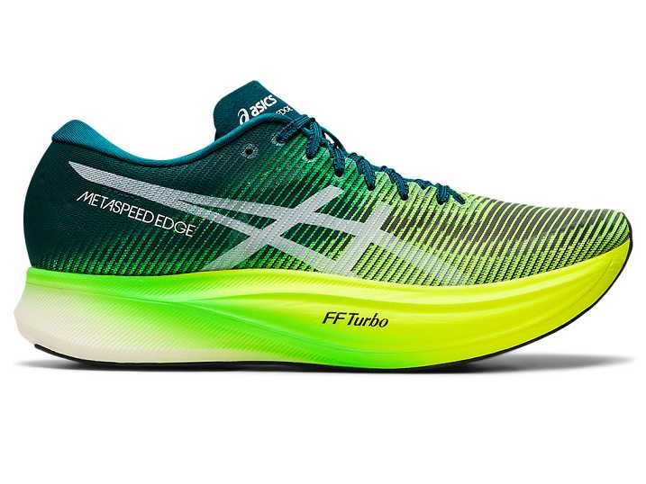 Asics METASPEED EDGE+ Moški Tekaški Čevlji Temno Zelene Rumene | Slovenija-5238491