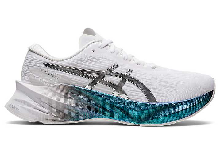 Asics NOVABLAST 3 PLATINUM Ženske Tekaški Čevlji Bele Srebrne | Slovenija-6154298