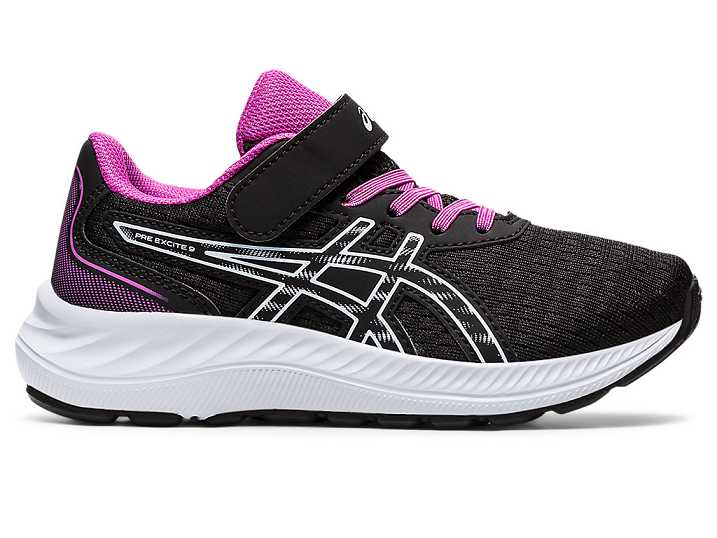 Asics PRE EXCITE 9 Otroški Tekaški Čevlji Črne | Slovenija-4653109