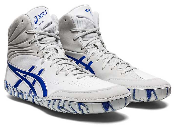 Asics AGGRESSOR 5 Moški Rokoborski Čevlji Bele Modre | Slovenija-3596107