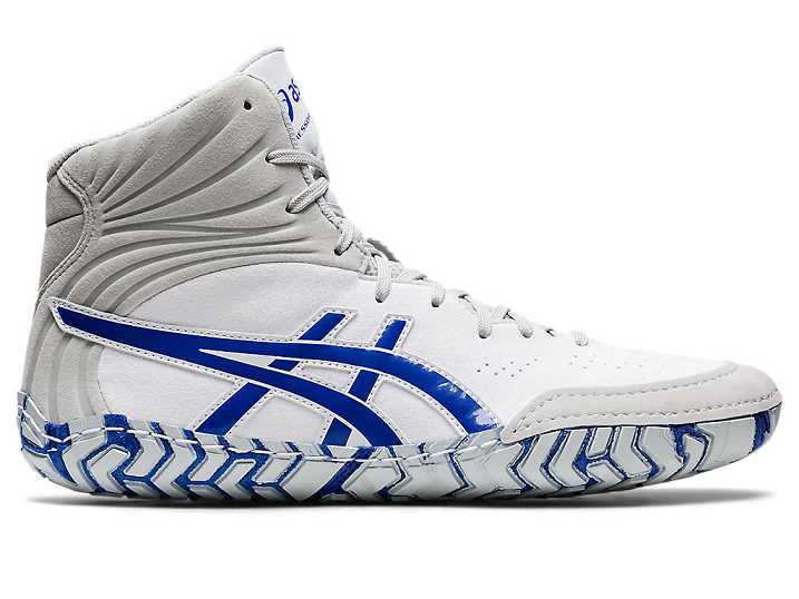 Asics AGGRESSOR 5 Moški Rokoborski Čevlji Bele Modre | Slovenija-3596107