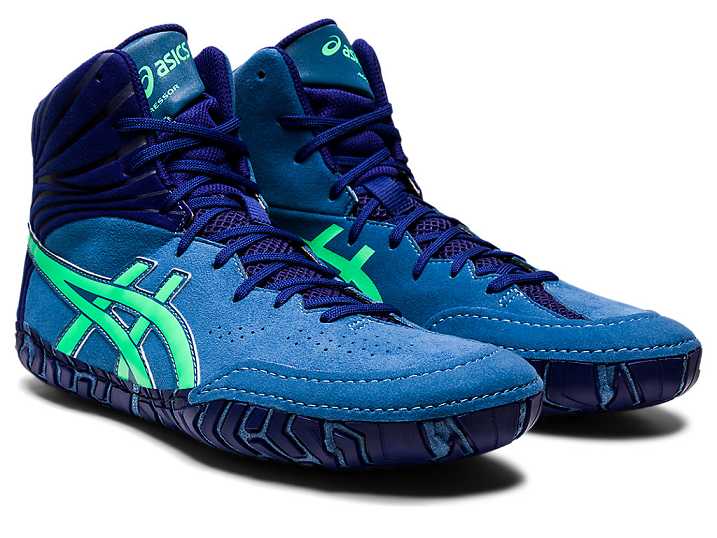 Asics AGGRESSOR 5 Moški Rokoborski Čevlji Azurno | Slovenija-6953842