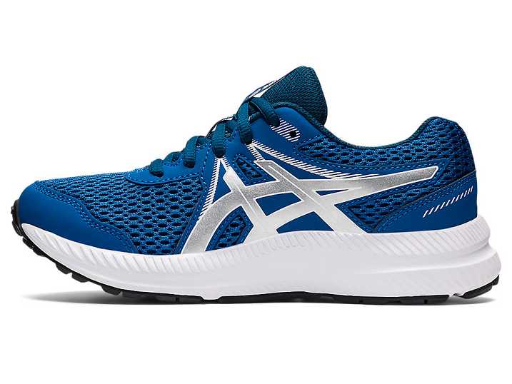 Asics CONTEND 7 Otroški Tekaški Čevlji Modre Srebrne | Slovenija-6435918