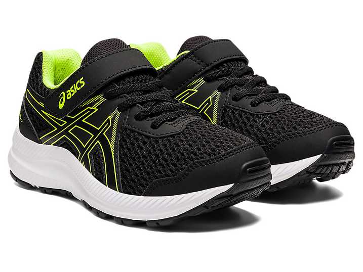 Asics CONTEND 7 Otroški Tekaški Čevlji Črne Zelene | Slovenija-6237958