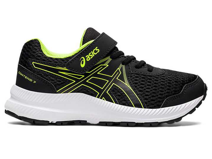 Asics CONTEND 7 Otroški Tekaški Čevlji Črne Zelene | Slovenija-6237958