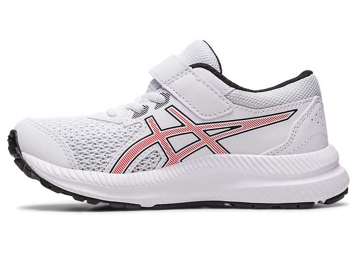 Asics CONTEND 8 Otroški Tekaški Čevlji Bele Rdeče | Slovenija-7348159