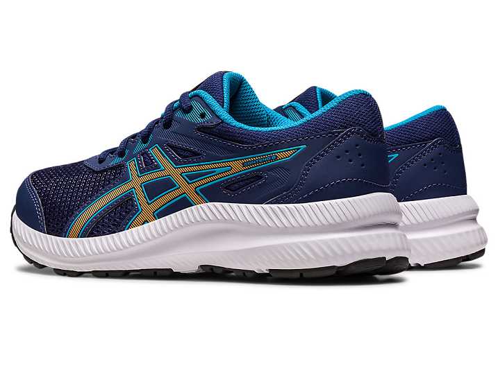 Asics CONTEND 8 Otroški Tekaški Čevlji Modre Oranžne | Slovenija-0469275