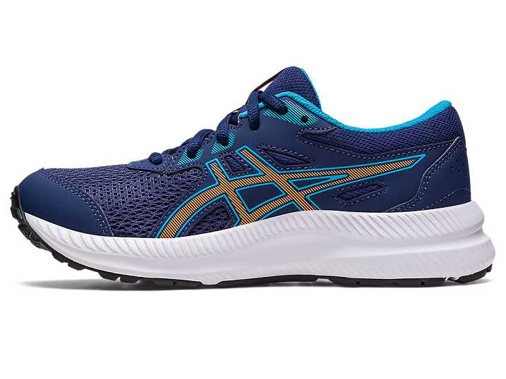 Asics CONTEND 8 Otroški Tekaški Čevlji Modre Oranžne | Slovenija-0469275