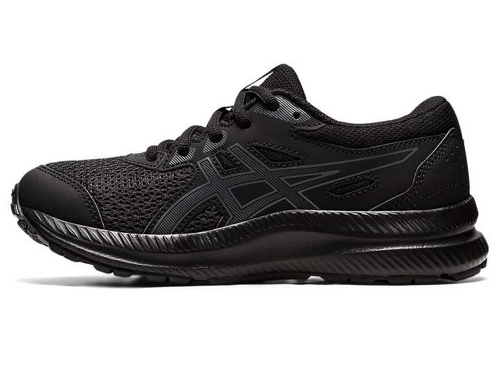 Asics CONTEND 8 Otroški Tekaški Čevlji Črne Sive | Slovenija-9142056