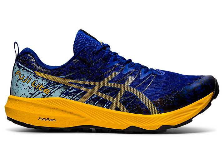 Asics FUJI LITE 2 Moški Tekaški Čevlji Modre Oranžne Cvet | Slovenija-0178653