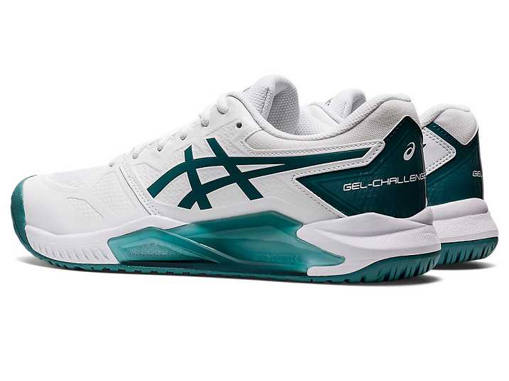 Asics GEL-CHALLENGER 13 Moški Teniški Copati Bele Temno Zelene | Slovenija-7409815