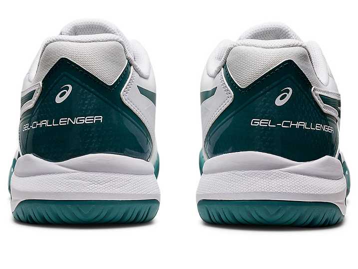 Asics GEL-CHALLENGER 13 Moški Teniški Copati Bele Temno Zelene | Slovenija-7409815