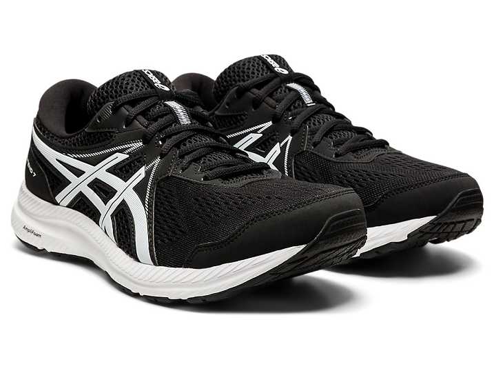 Asics GEL-CONTEND 7 Moški Pohodni Čevlji Črne Bele | Slovenija-7386145