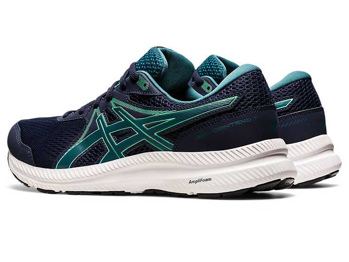 Asics GEL-CONTEND 7 Moški Tekaški Čevlji Temno Modre Temno Zelene | Slovenija-7624138