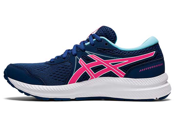 Asics GEL-CONTEND 7 Ženske Pohodni Čevlji Modre Roza | Slovenija-4518902