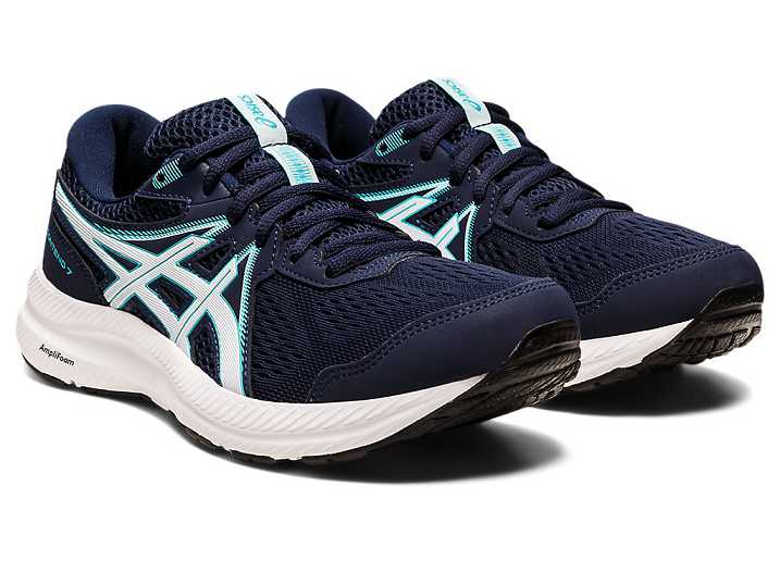 Asics GEL-CONTEND 7 Ženske Tekaški Čevlji Temno Modre | Slovenija-9705236