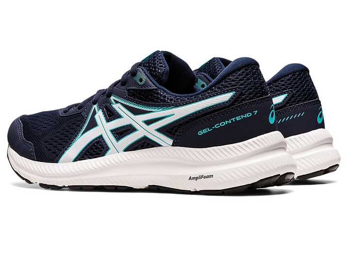 Asics GEL-CONTEND 7 Ženske Tekaški Čevlji Temno Modre | Slovenija-9705236