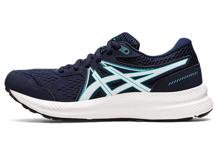 Asics GEL-CONTEND 7 Ženske Tekaški Čevlji Temno Modre | Slovenija-9705236