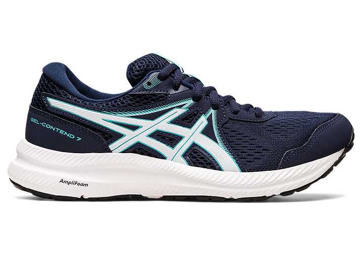 Asics GEL-CONTEND 7 Ženske Tekaški Čevlji Temno Modre | Slovenija-9705236